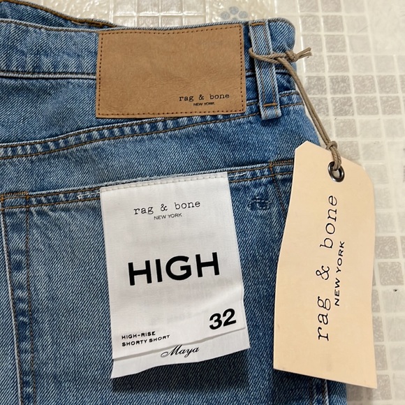 NWT Rag & Bone High Rise Denim Shorts - Picture 7 of 7